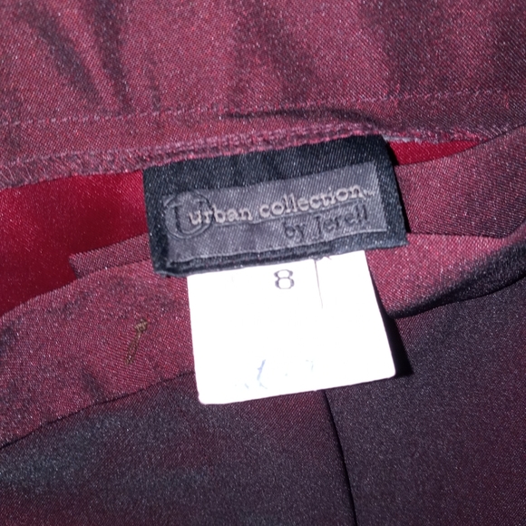 Urban Collection by Jerell Vintage Y2K Iridescent Maroon Pants Suit Size 8 - Picture 5 of 6